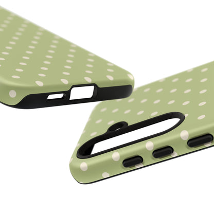 Sage Green Polka Dots – Samsung Galaxy Case - BOGO Cases