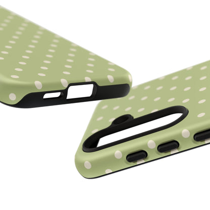 Sage Green Polka Dots – Samsung Galaxy Case - BOGO Cases