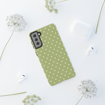 Sage Green Polka Dots – Samsung Galaxy Case - BOGO Cases