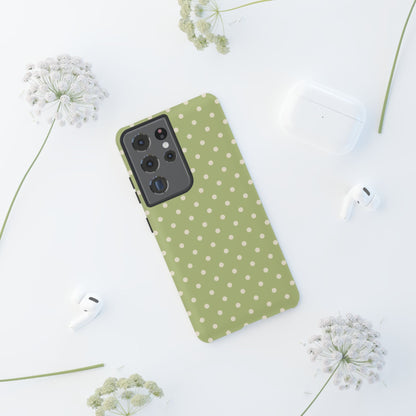 Sage Green Polka Dots – Samsung Galaxy Case - BOGO Cases
