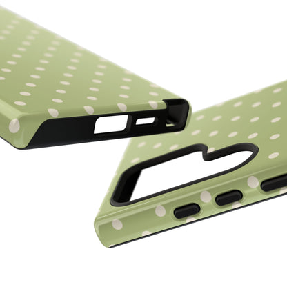 Sage Green Polka Dots – Samsung Galaxy Case - BOGO Cases
