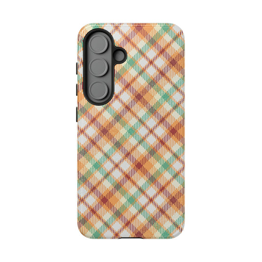 Samsung Galaxy Case - Autumn Harvest Plaid Design - BOGO Cases