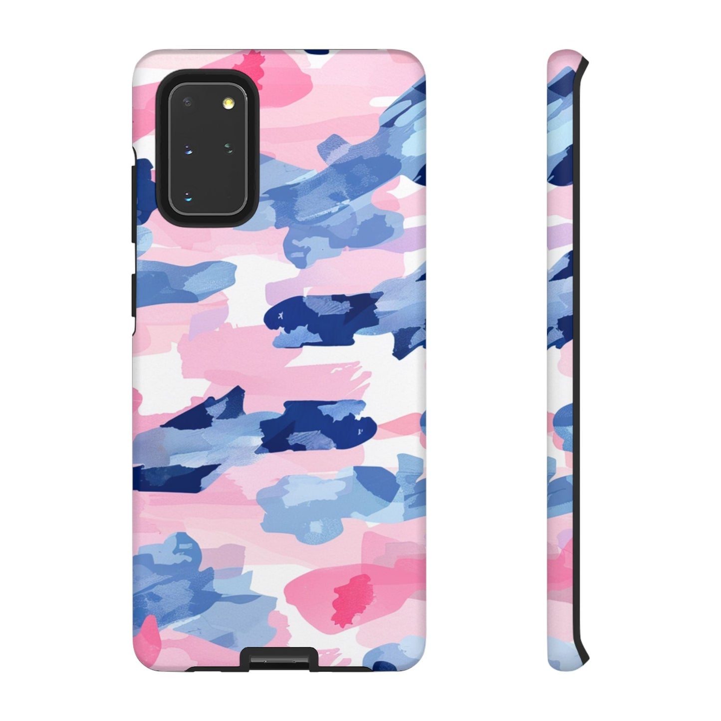 Samsung Galaxy Case: Dynamic Pink & Navy Brushstroke Art - BOGO Cases