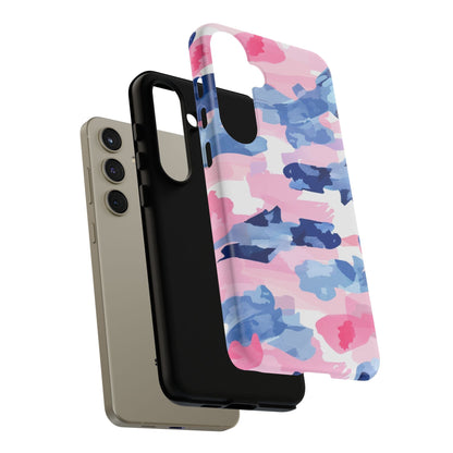 Samsung Galaxy Case: Dynamic Pink & Navy Brushstroke Art - BOGO Cases