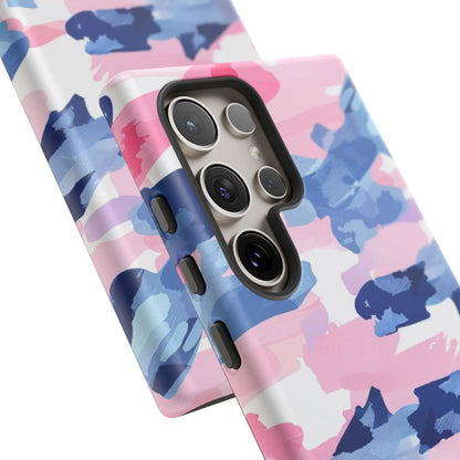 Samsung Galaxy Case: Dynamic Pink & Navy Brushstroke Art - BOGO Cases