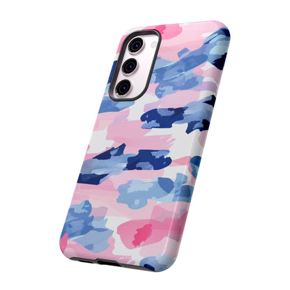 Samsung Galaxy Case: Dynamic Pink & Navy Brushstroke Art - BOGO Cases