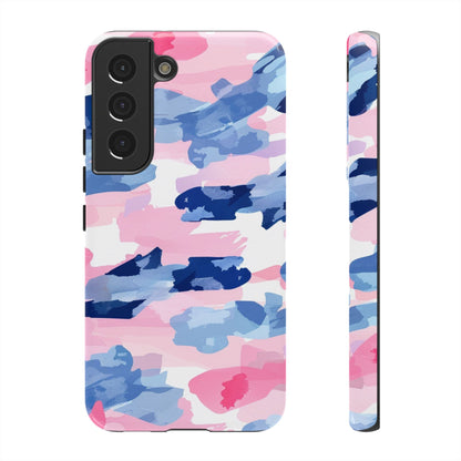 Samsung Galaxy Case: Dynamic Pink & Navy Brushstroke Art - BOGO Cases