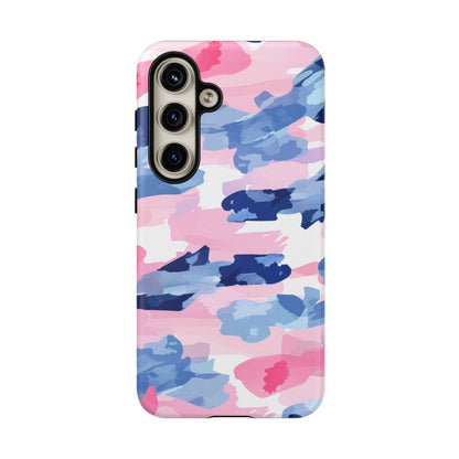 Samsung Galaxy Case: Dynamic Pink & Navy Brushstroke Art - BOGO Cases