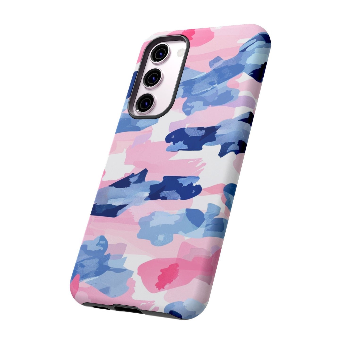 Samsung Galaxy Case: Dynamic Pink & Navy Brushstroke Art - BOGO Cases