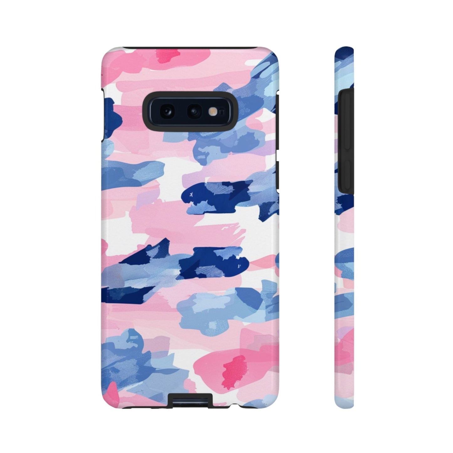 Samsung Galaxy Case: Dynamic Pink & Navy Brushstroke Art - BOGO Cases