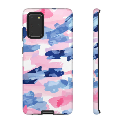 Samsung Galaxy Case: Dynamic Pink & Navy Brushstroke Art - BOGO Cases