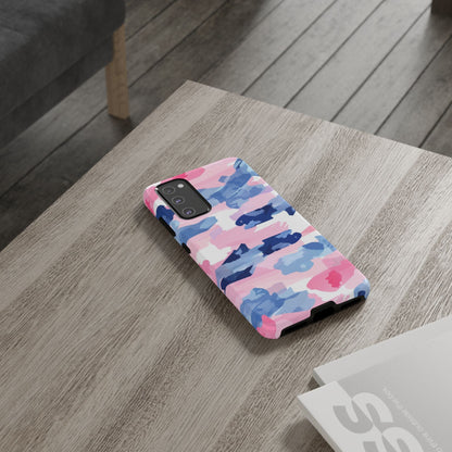 Samsung Galaxy Case: Dynamic Pink & Navy Brushstroke Art - BOGO Cases