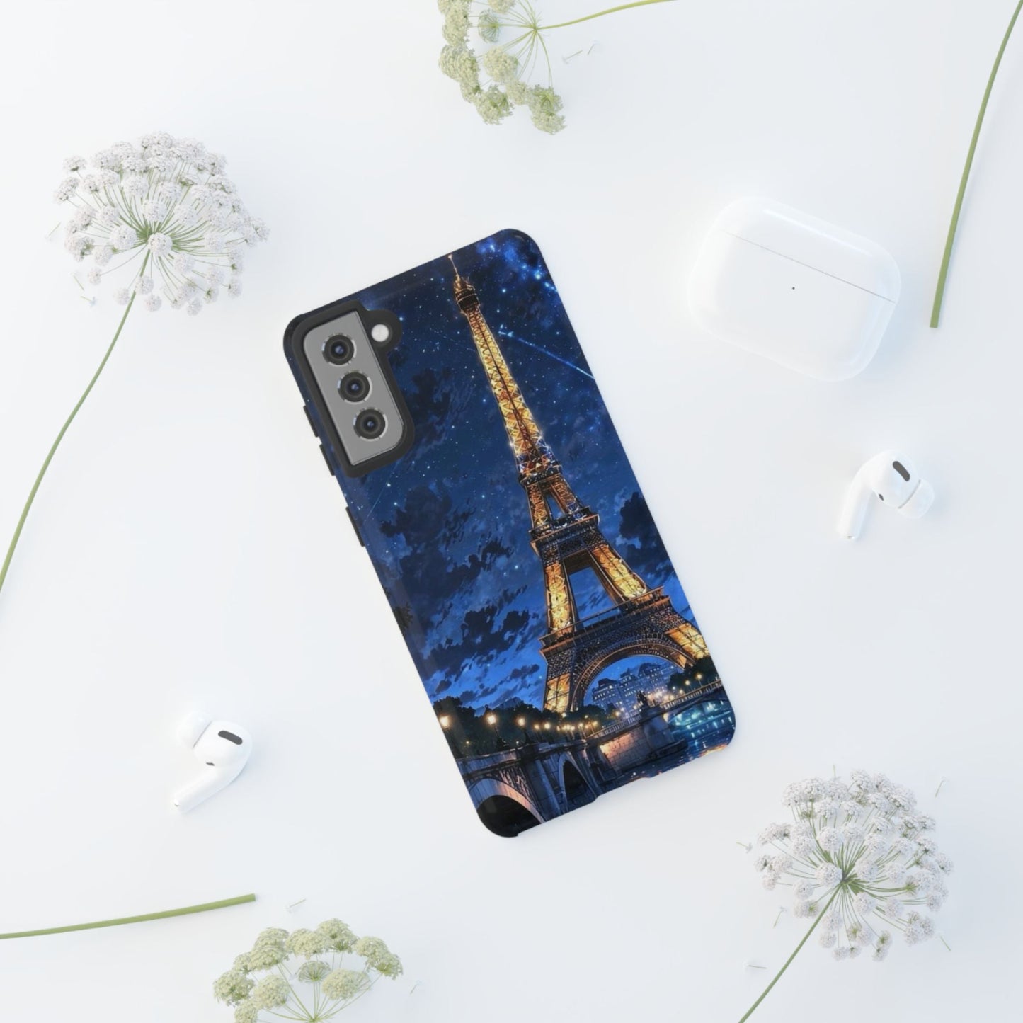 Samsung Galaxy Case - Eiffel Tower Under Starlit Sky Design - BOGO Cases