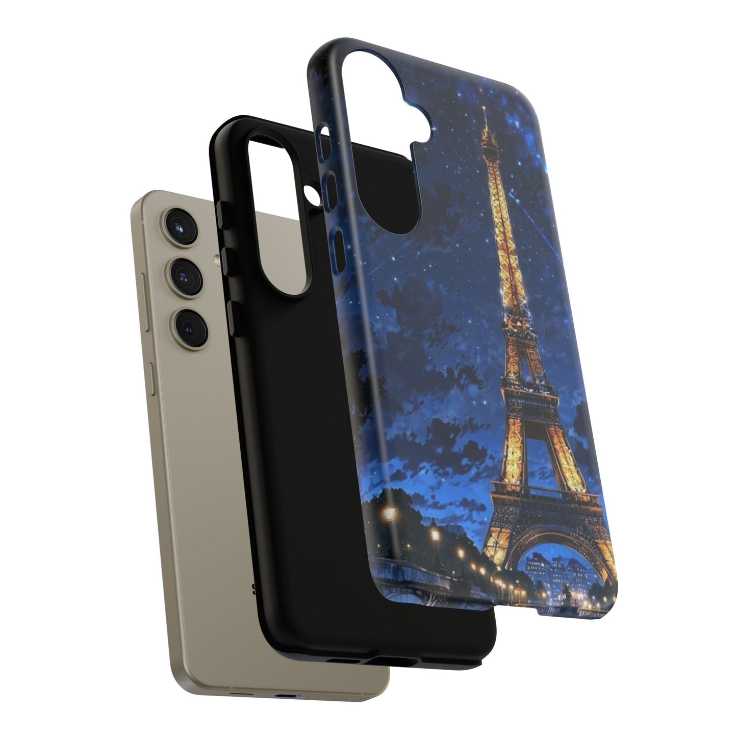 Samsung Galaxy Case - Eiffel Tower Under Starlit Sky Design - BOGO Cases