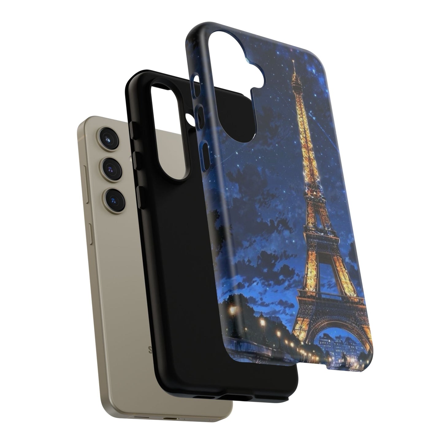 Samsung Galaxy Case - Eiffel Tower Under Starlit Sky Design - BOGO Cases