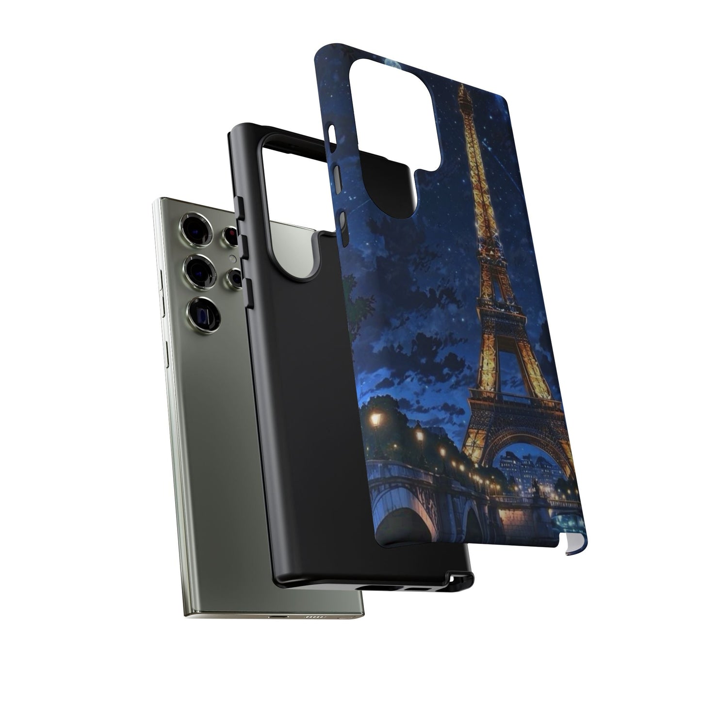 Samsung Galaxy Case - Eiffel Tower Under Starlit Sky Design - BOGO Cases