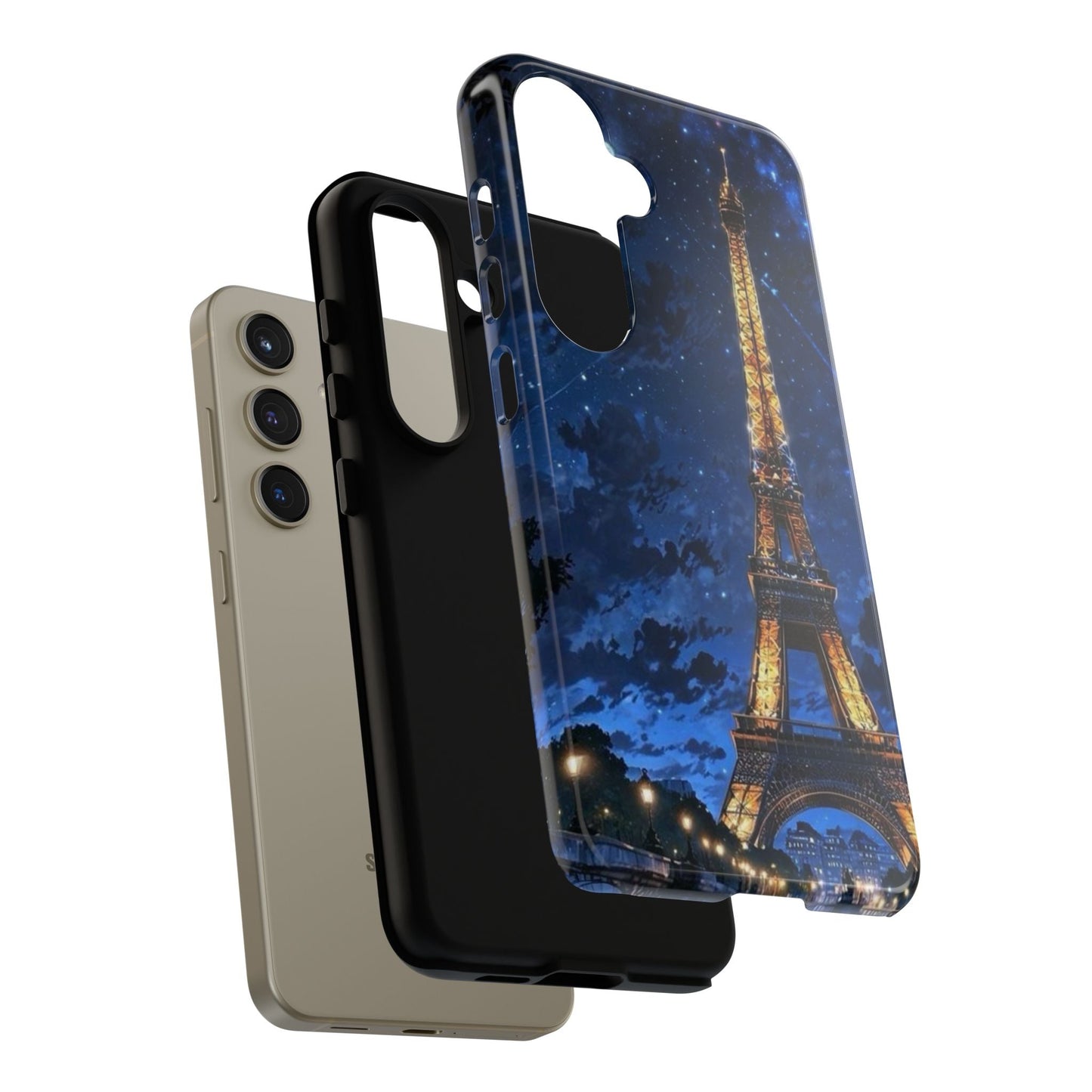 Samsung Galaxy Case - Eiffel Tower Under Starlit Sky Design - BOGO Cases