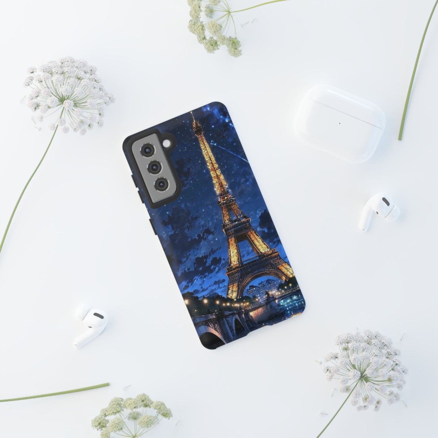 Samsung Galaxy Case - Eiffel Tower Under Starlit Sky Design - BOGO Cases