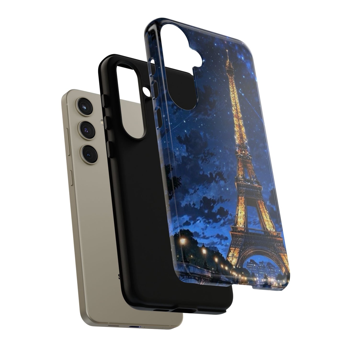 Samsung Galaxy Case - Eiffel Tower Under Starlit Sky Design - BOGO Cases