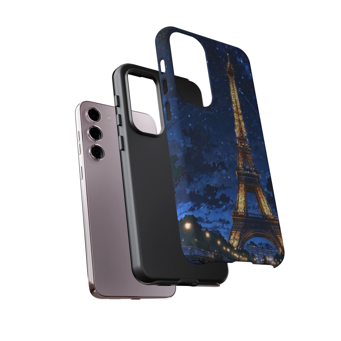 Samsung Galaxy Case - Eiffel Tower Under Starlit Sky Design - BOGO Cases