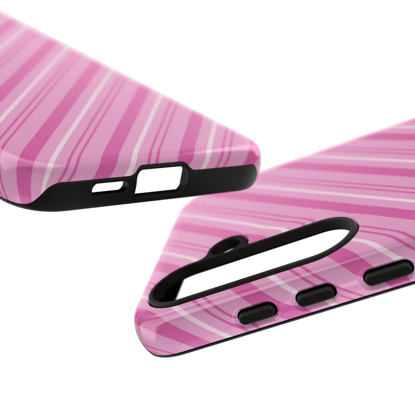 Samsung Galaxy Case - Pretty in Pink Stripes Design - BOGO Cases