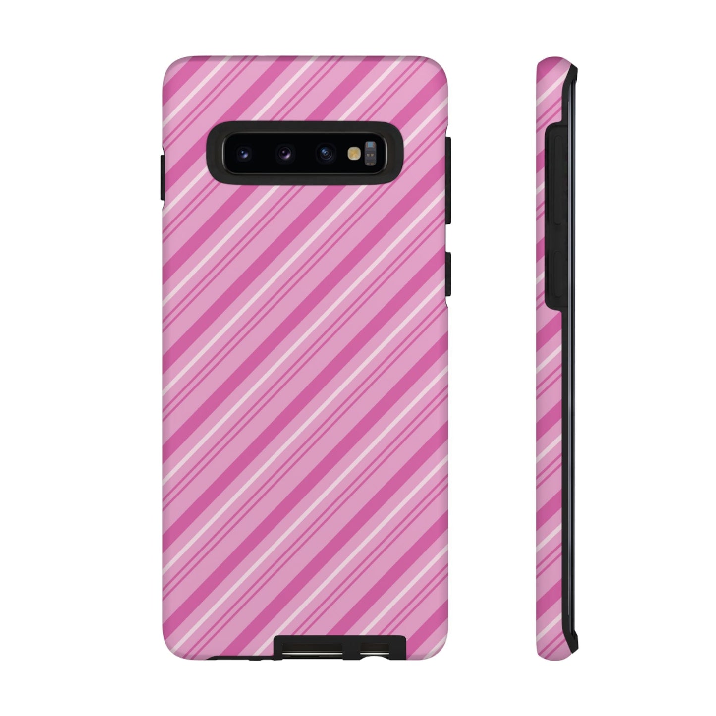 Samsung Galaxy Case - Pretty in Pink Stripes Design - BOGO Cases