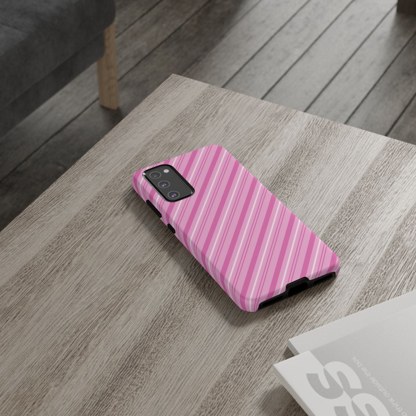 Samsung Galaxy Case - Pretty in Pink Stripes Design - BOGO Cases