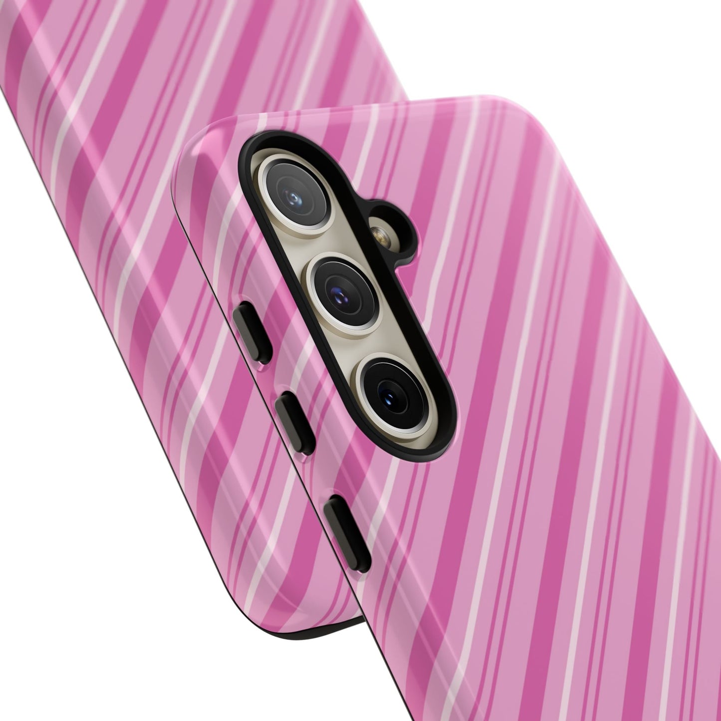 Samsung Galaxy Case - Pretty in Pink Stripes Design - BOGO Cases