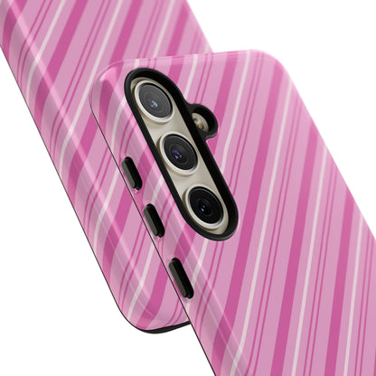 Samsung Galaxy Case - Pretty in Pink Stripes Design - BOGO Cases