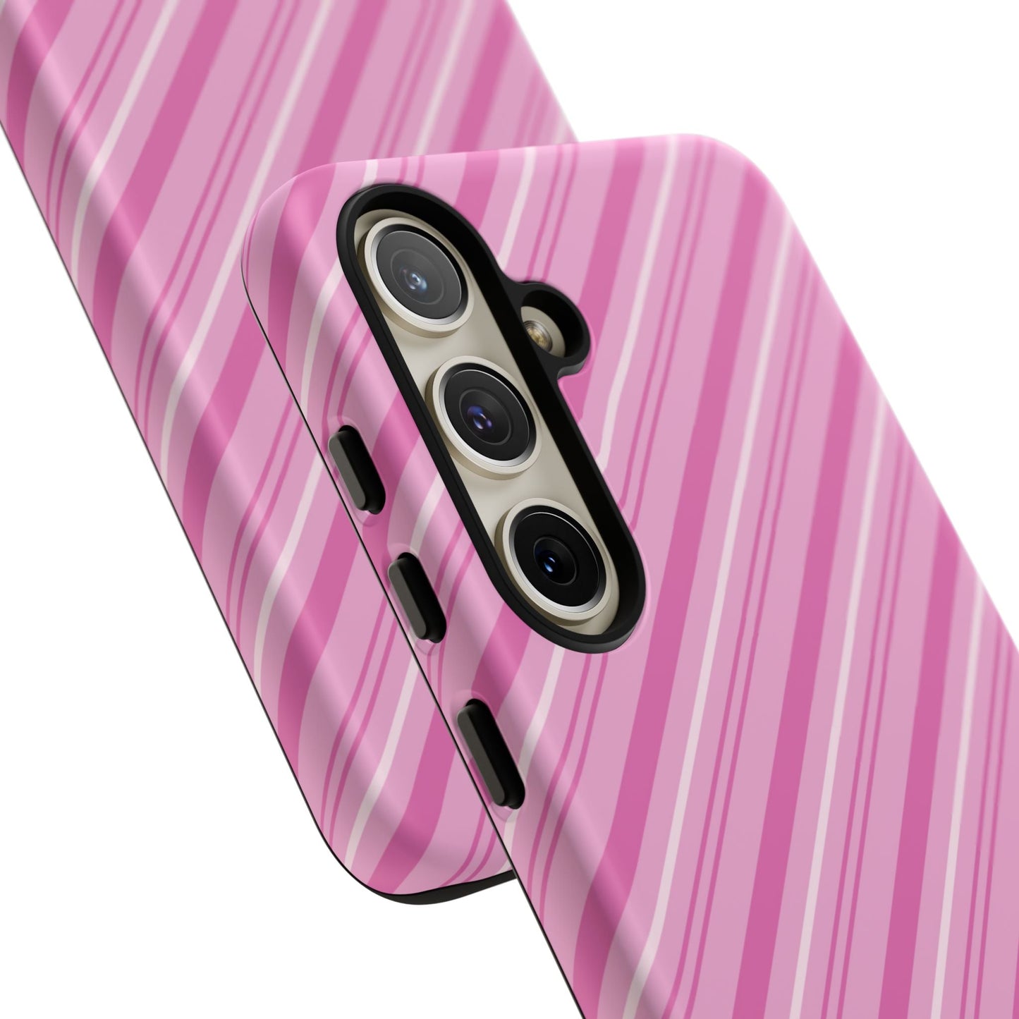 Samsung Galaxy Case - Pretty in Pink Stripes Design - BOGO Cases
