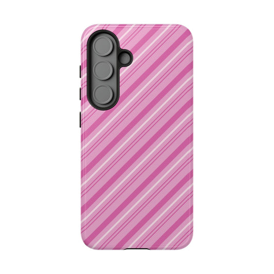 Samsung Galaxy Case - Pretty in Pink Stripes Design - BOGO Cases