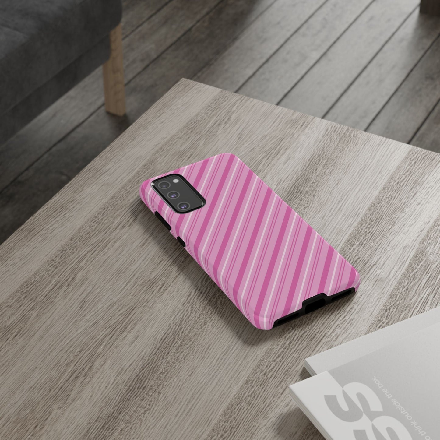 Samsung Galaxy Case - Pretty in Pink Stripes Design - BOGO Cases