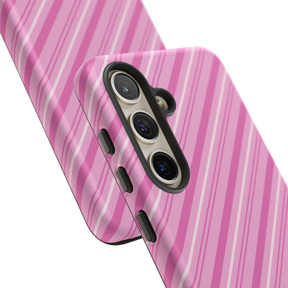 Samsung Galaxy Case - Pretty in Pink Stripes Design - BOGO Cases