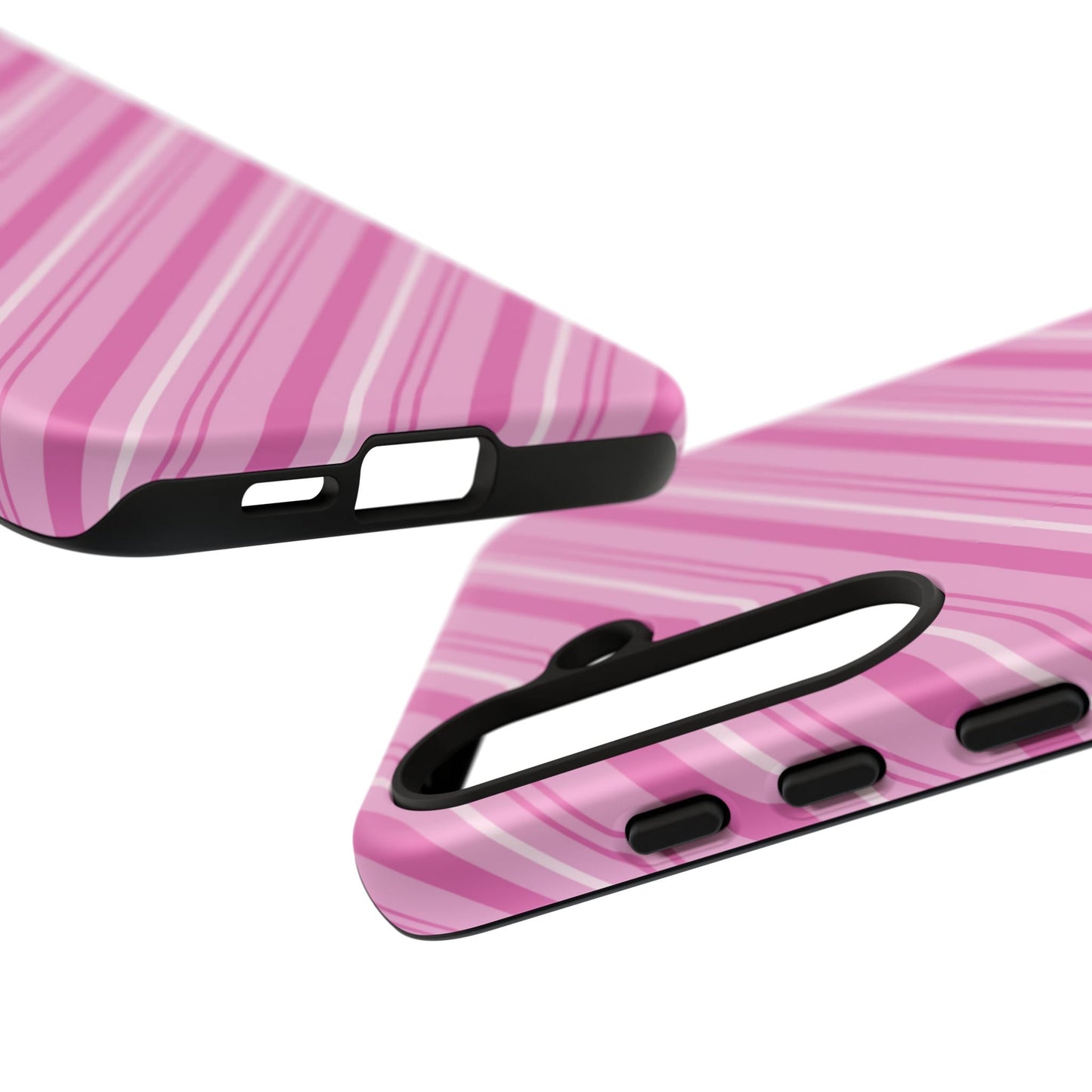 Samsung Galaxy Case - Pretty in Pink Stripes Design - BOGO Cases
