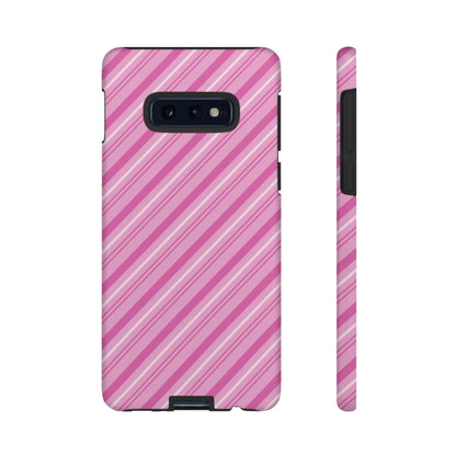 Samsung Galaxy Case - Pretty in Pink Stripes Design - BOGO Cases