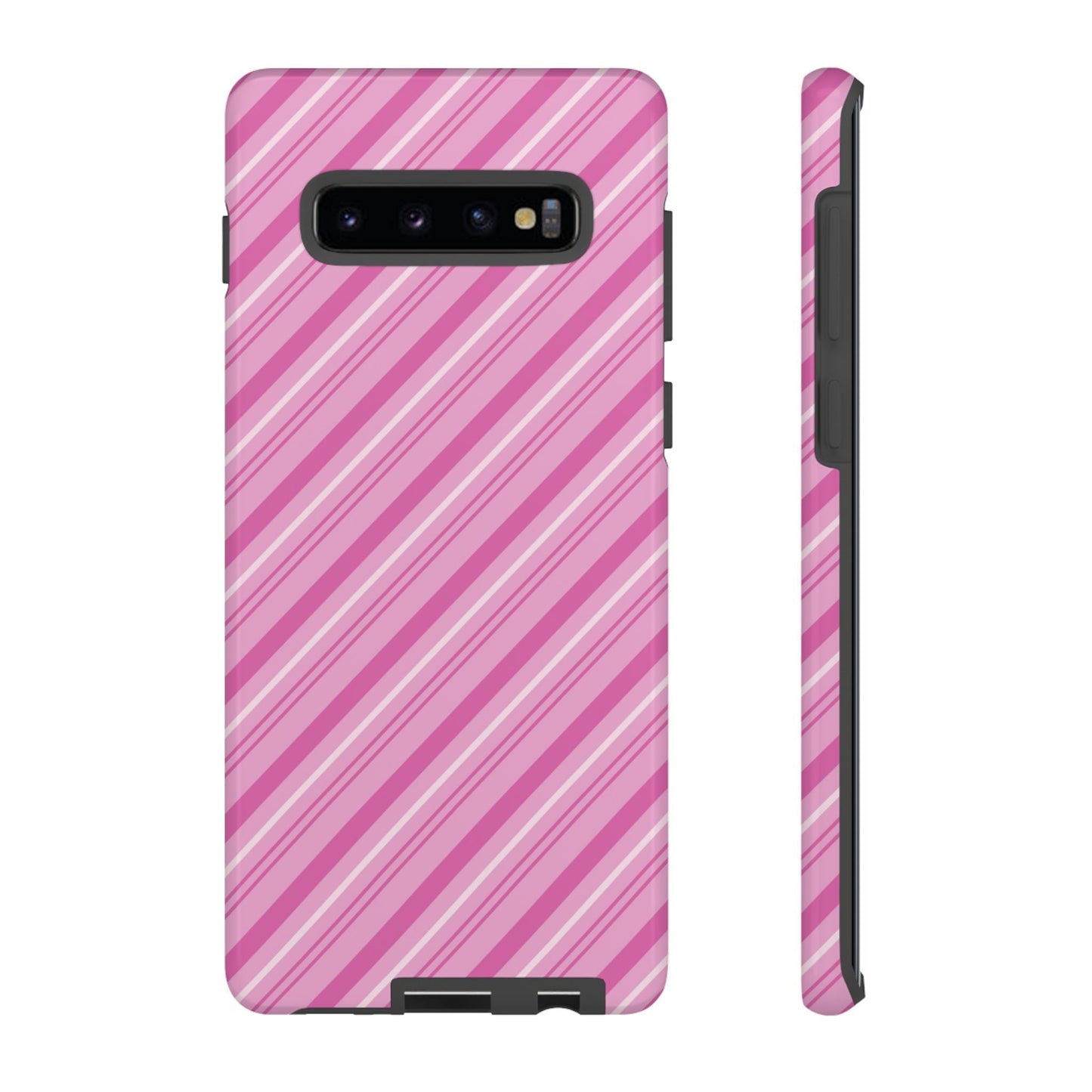 Samsung Galaxy Case - Pretty in Pink Stripes Design - BOGO Cases
