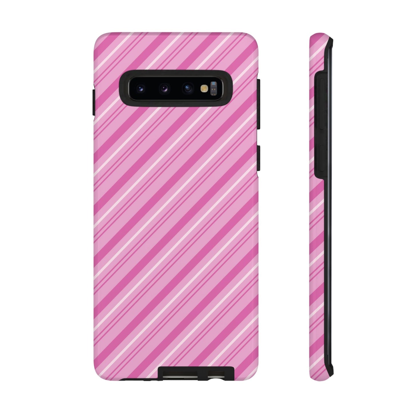 Samsung Galaxy Case - Pretty in Pink Stripes Design - BOGO Cases