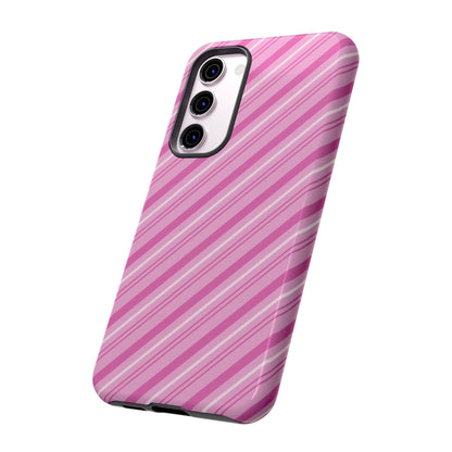 Samsung Galaxy Case - Pretty in Pink Stripes Design - BOGO Cases