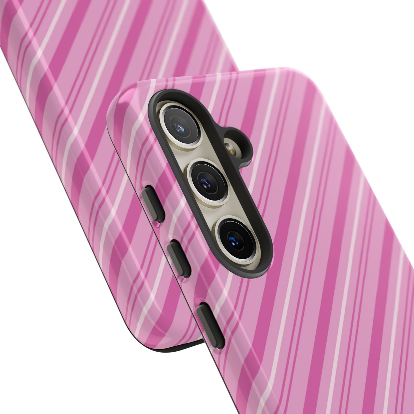 Samsung Galaxy Case - Pretty in Pink Stripes Design - BOGO Cases