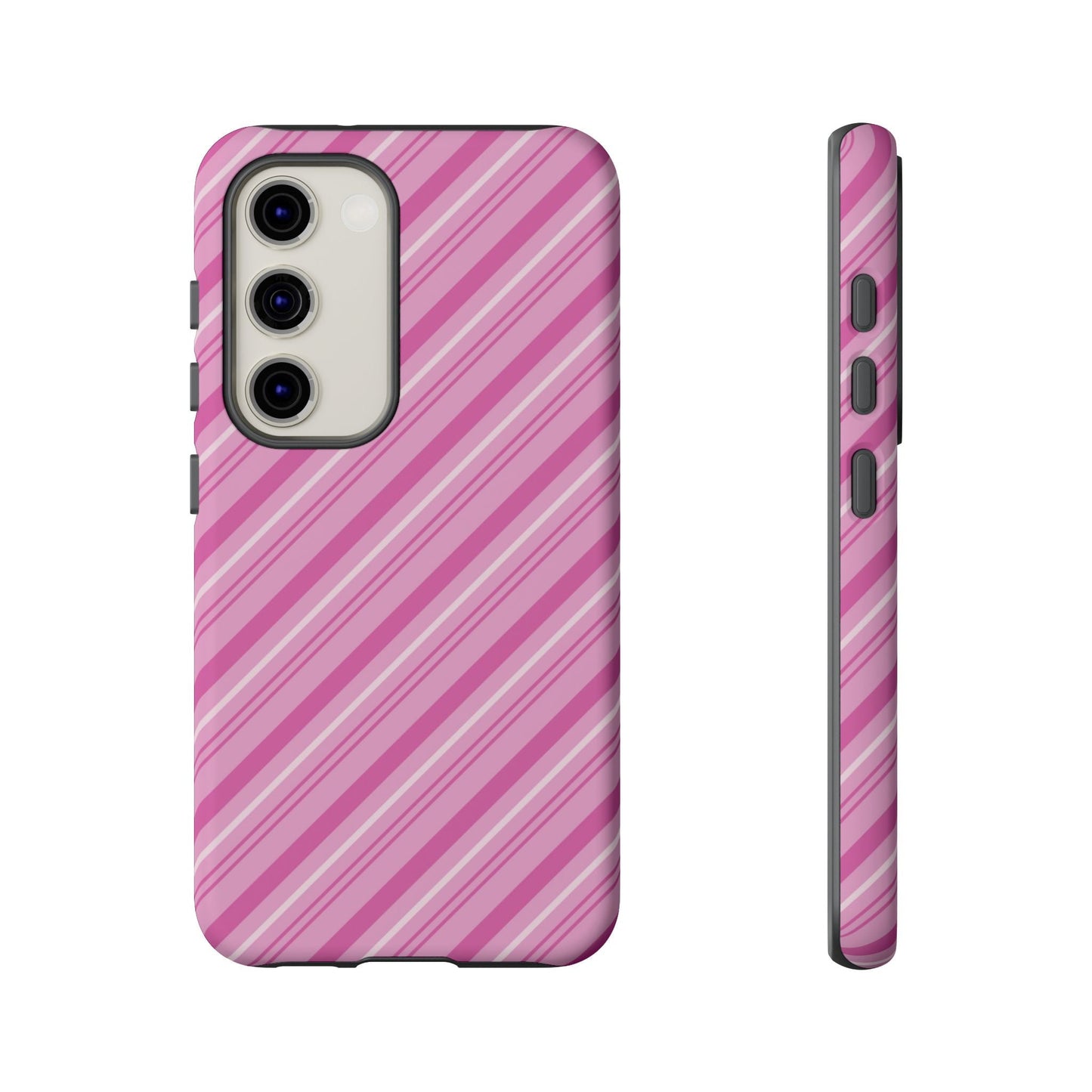 Samsung Galaxy Case - Pretty in Pink Stripes Design - BOGO Cases