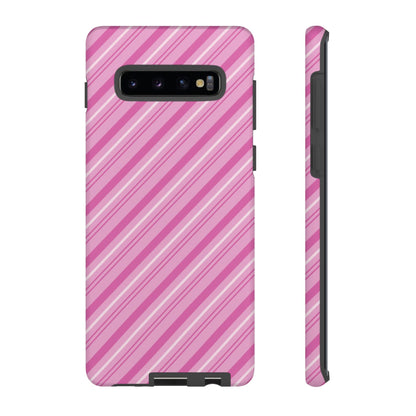 Samsung Galaxy Case - Pretty in Pink Stripes Design - BOGO Cases