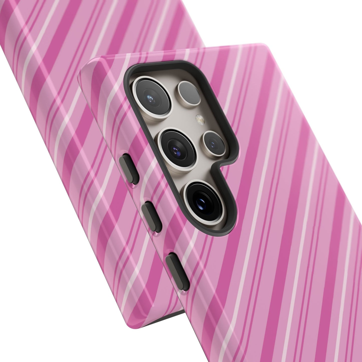 Samsung Galaxy Case - Pretty in Pink Stripes Design - BOGO Cases