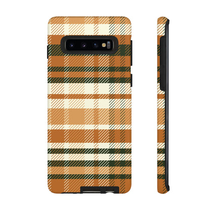 Samsung Galaxy Case - Pumpkin Spice Plaid Design - BOGO Cases