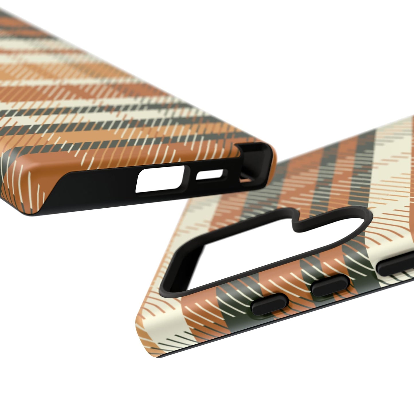 Samsung Galaxy Case - Pumpkin Spice Plaid Design - BOGO Cases