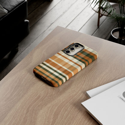 Samsung Galaxy Case - Pumpkin Spice Plaid Design - BOGO Cases