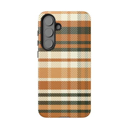 Samsung Galaxy Case - Pumpkin Spice Plaid Design - BOGO Cases