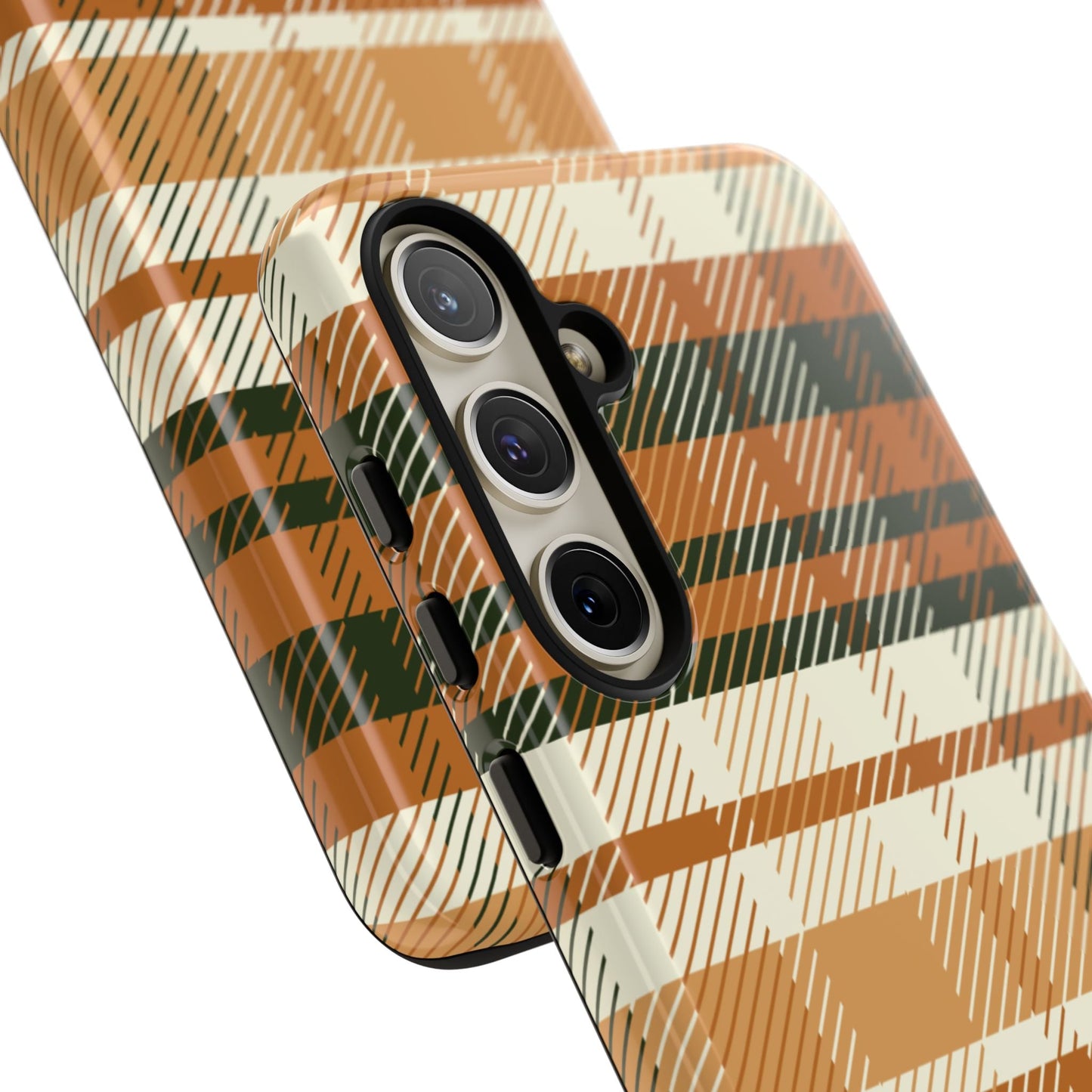 Samsung Galaxy Case - Pumpkin Spice Plaid Design - BOGO Cases