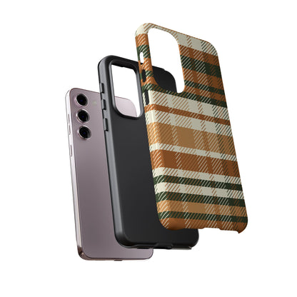 Samsung Galaxy Case - Pumpkin Spice Plaid Design - BOGO Cases