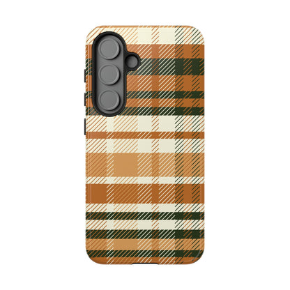 Samsung Galaxy Case - Pumpkin Spice Plaid Design - BOGO Cases