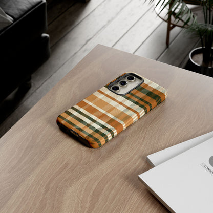 Samsung Galaxy Case - Pumpkin Spice Plaid Design - BOGO Cases